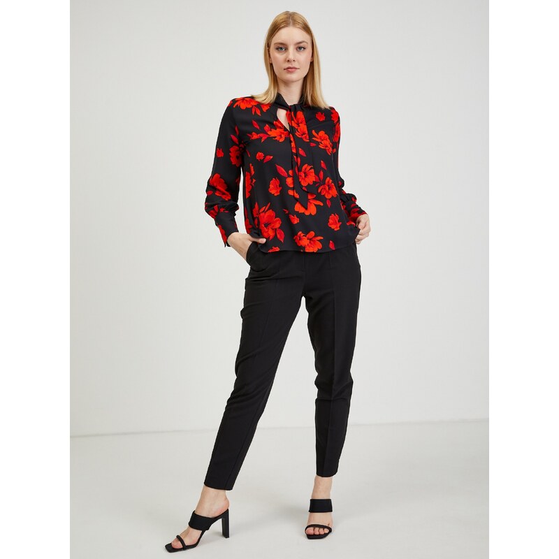 Red-black women's floral blouse ORSAY - Ladies