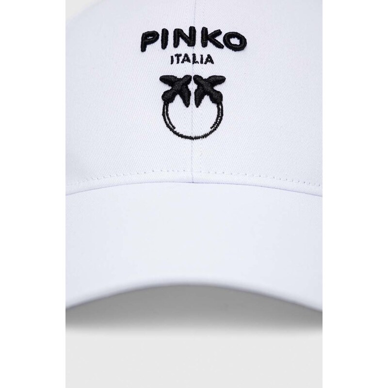 Pinko pamut baseball sapka fehér, nyomott mintás