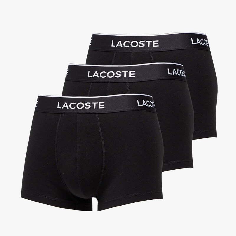 LACOSTE 3-Pack Casual Cotton Stretch Boxers Black S