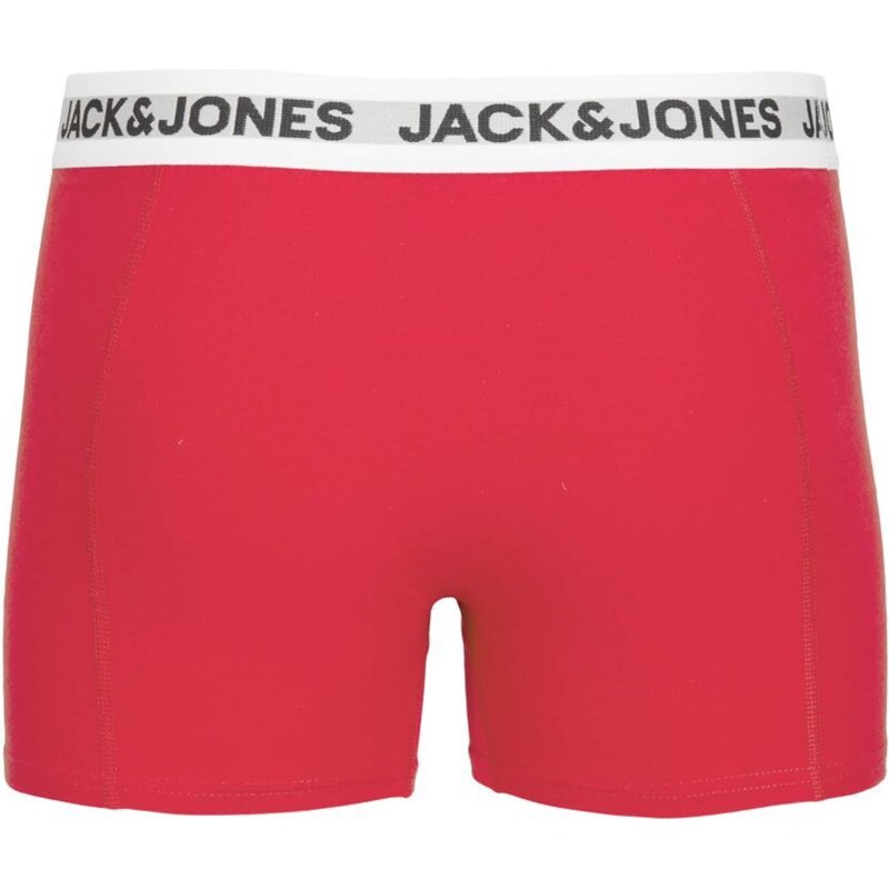 JACK & JONES Boxeralsók piros / fekete / fehér