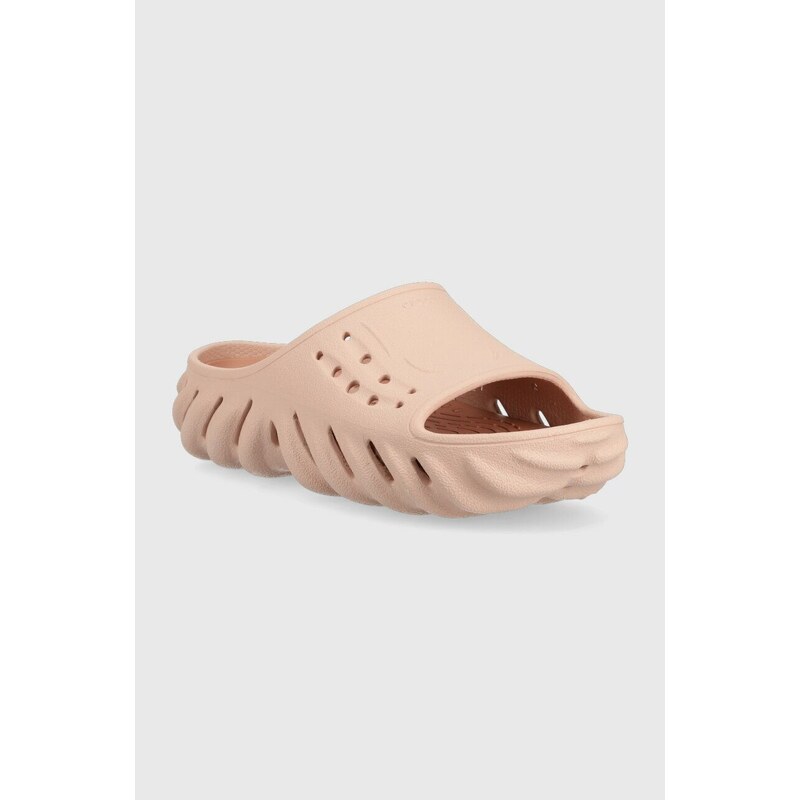 Crocs papucs ECHO SLIDE rózsaszín, női, platformos, 208170