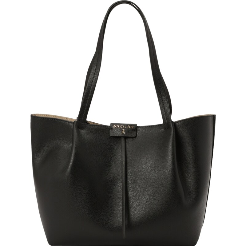 PATRIZIA PEPE Shopper táska 'New Cuoio' fekete