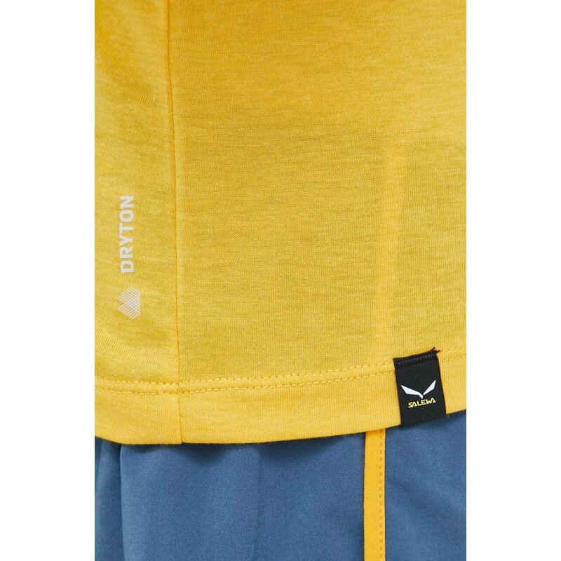 Salewa sportos póló Pure Eagle Frame sárga