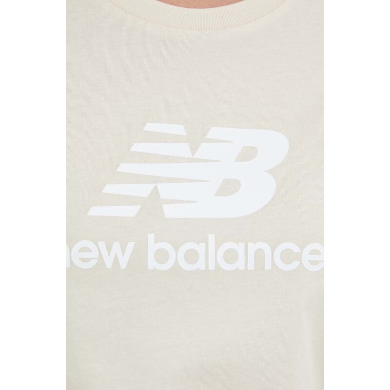 New Balance pamut póló bézs