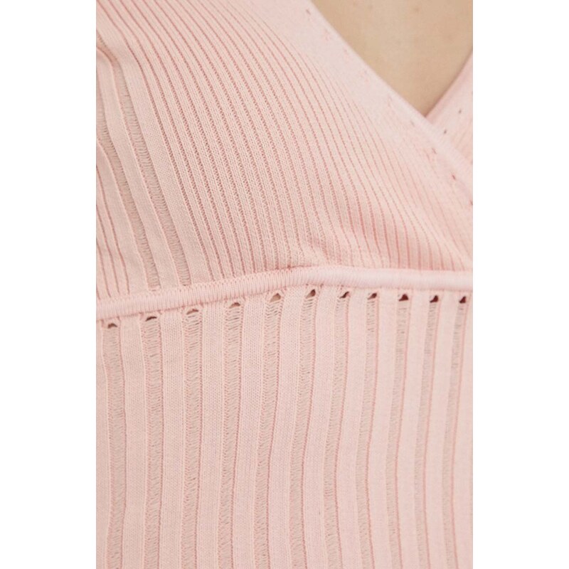 Guess pulóver könnyű, női, rózsaszín, W3GR17 Z2U00
