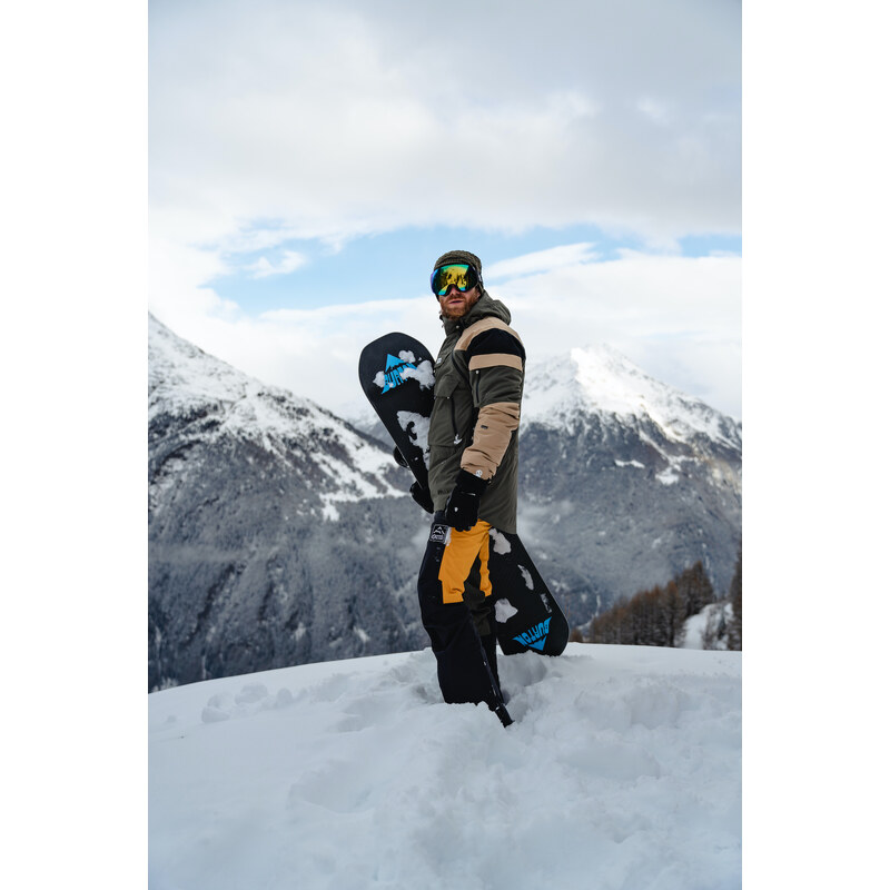 Nordblanc Khaki férfi snowboardanorák ADAPTABLE