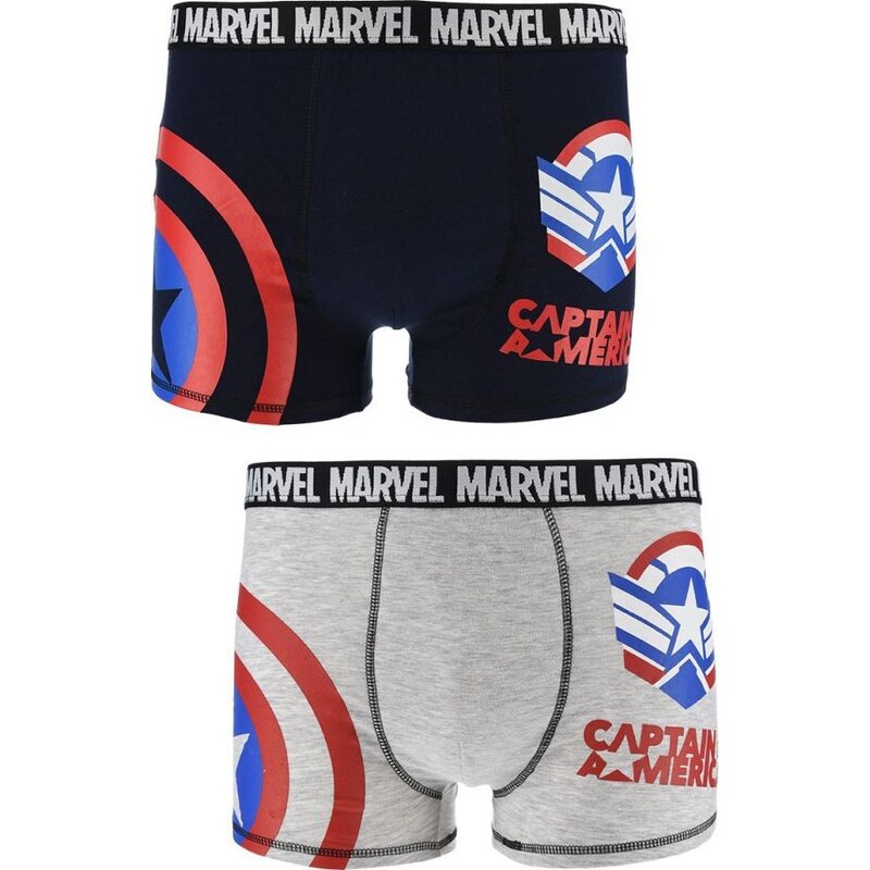 MARVEL Amerika Kapitány férfi boxer szett - kék/szürke