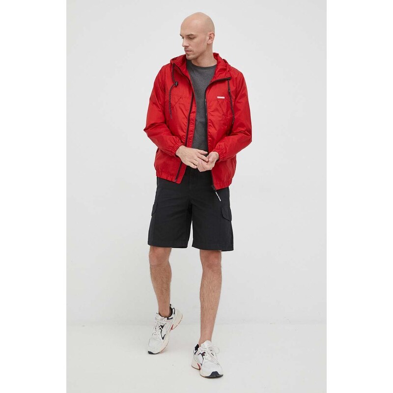 Pepe Jeans rövid kabát férfi, piros, átmeneti