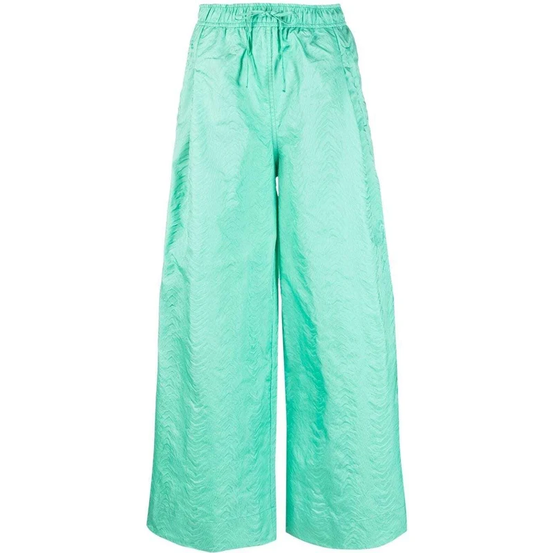 Essentiel Antwerp creased wideleg track pants Green GLAMI.hu