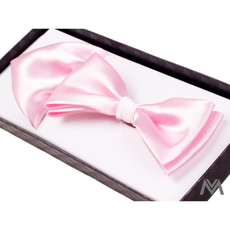 Férfi csokornyakkendő zsebkendővel világos rózsaszín