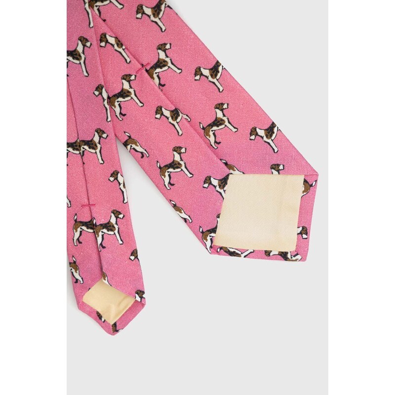 Polo Ralph Lauren vászon nyakkendő rózsaszín