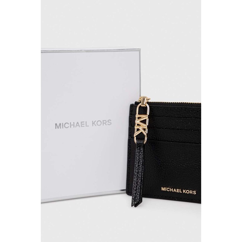 MICHAEL Michael Kors bőr pénztárca fekete, női