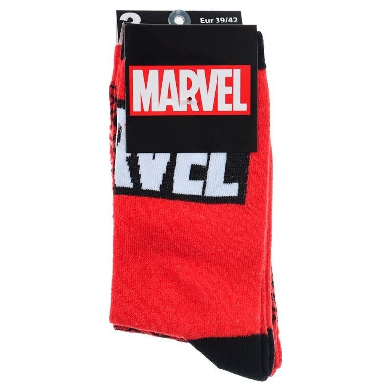 Marvel férfi zokni - fekete/piros/fehér