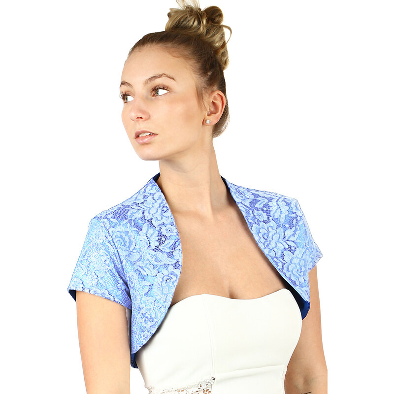 Glara Women's lace bolero short sleeves