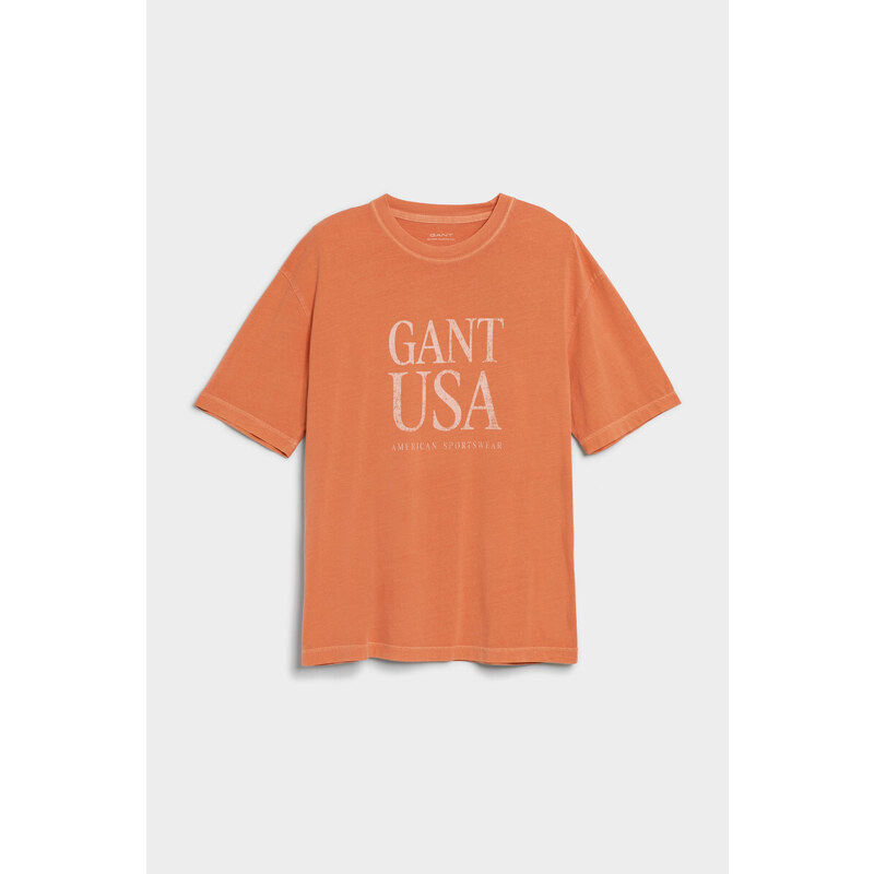PÓLÓ GANT SUNFADED GANT USA T-SHIRT narancssárga M
