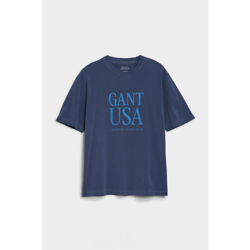 PÓLÓ GANT SUNFADED GANT USA T-SHIRT kék M