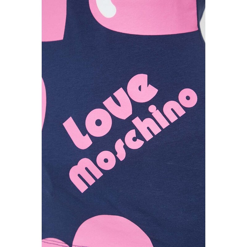 Love Moschino t-shirt női, sötétkék