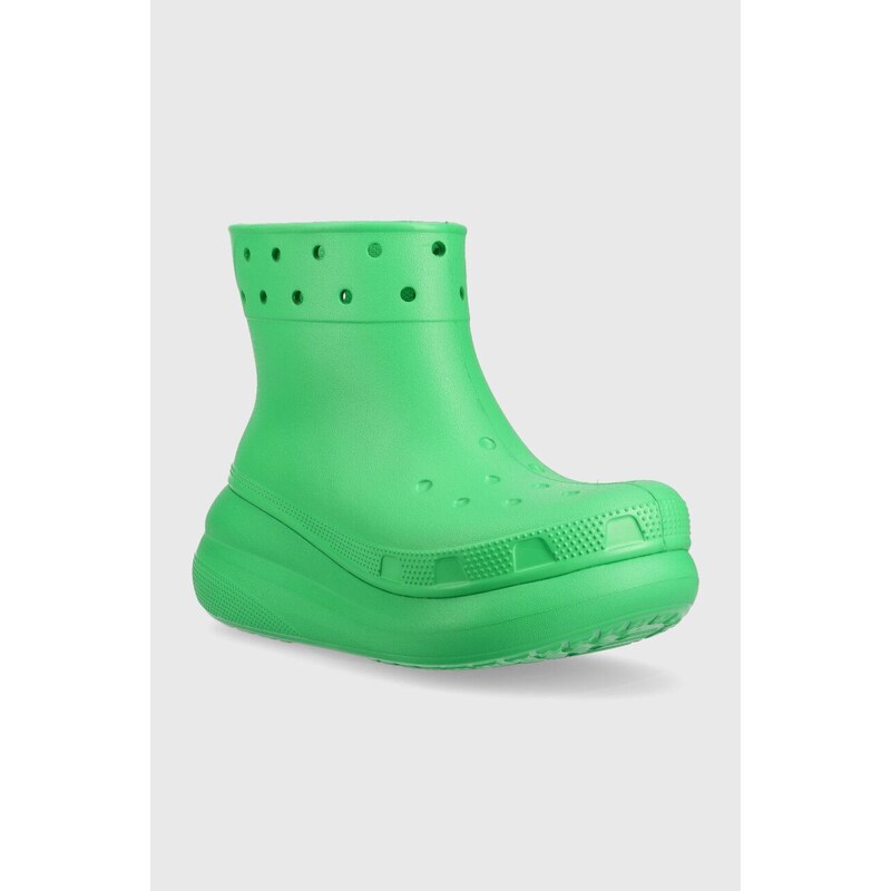 Crocs gumicsizma Classic Crush Rain Boot zöld, női, 207946