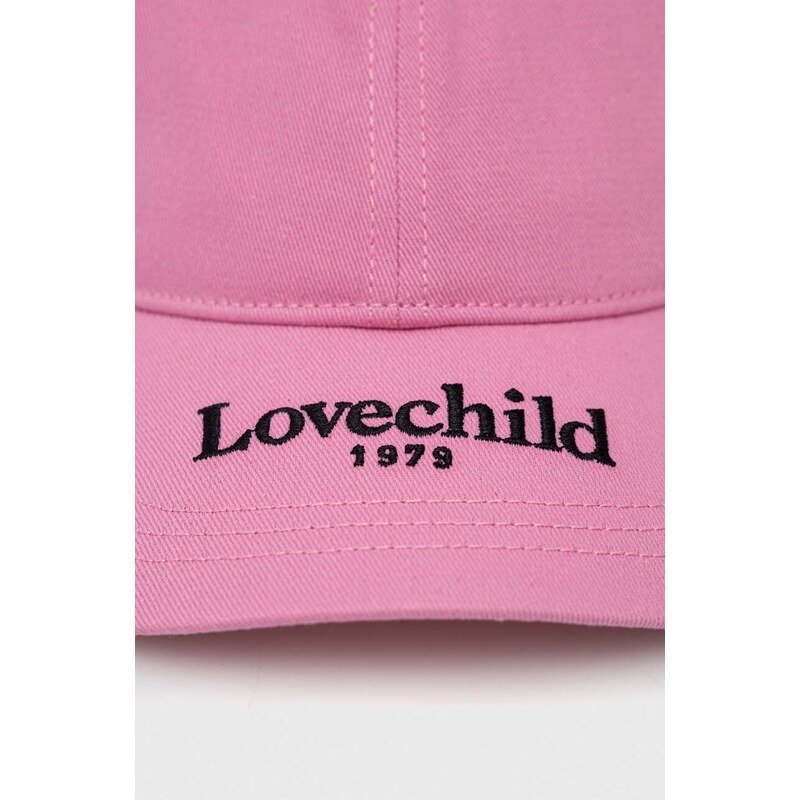 Lovechild pamut baseball sapka rózsaszín, nyomott mintás