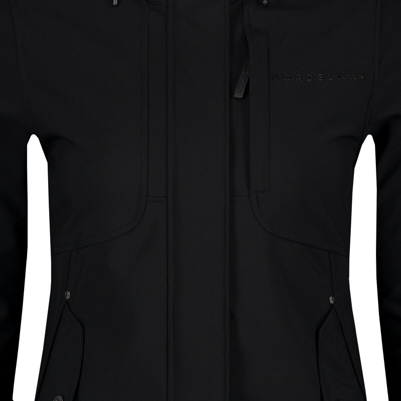 Nordblanc Fekete női tavaszi softshell kabát FITTED