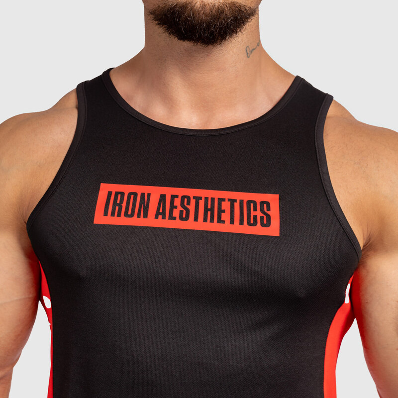 Férfi funkcionális atléta Iron Aesthetics Contrast, black/red