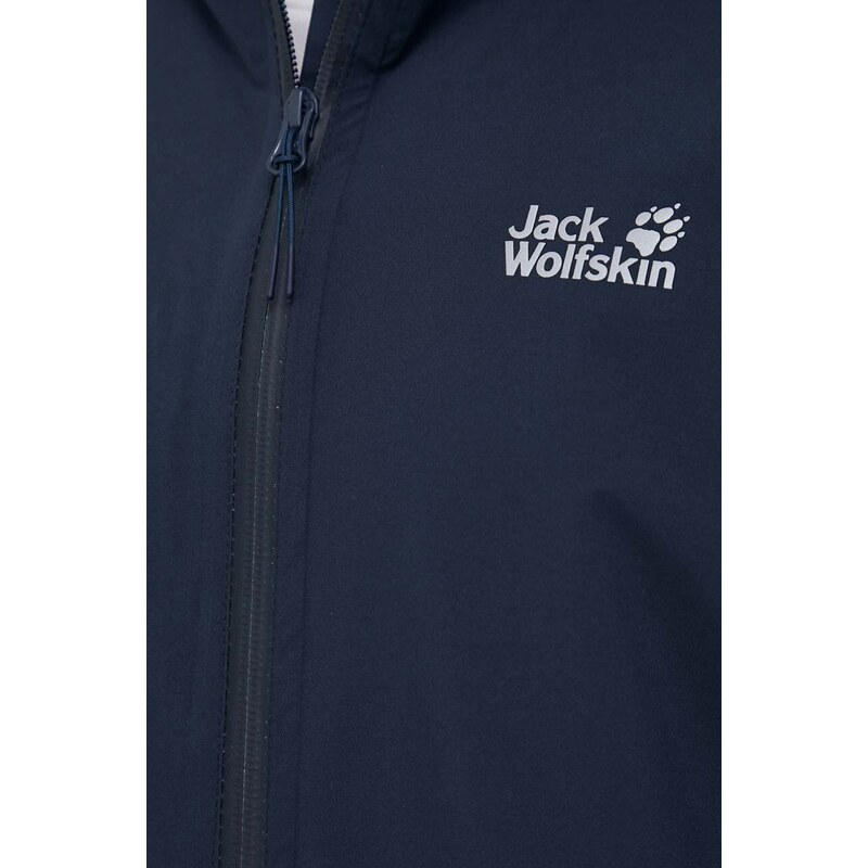 Jack Wolfskin szabadidős kabát Pack & Go Shell sötétkék