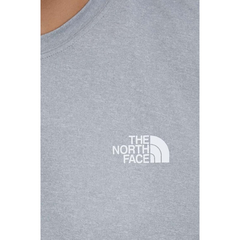 The North Face sportos póló Reaxion szürke, nyomott mintás