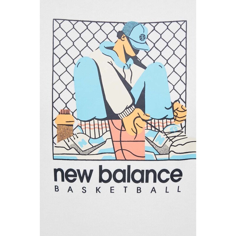 New Balance felső bézs, férfi, nyomott mintás, kapucnis