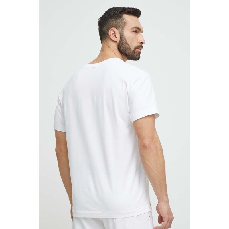 HUGO pizsama póló fehér, nyomott mintás