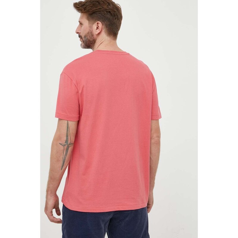 Polo Ralph Lauren pamut póló piros, nyomott mintás