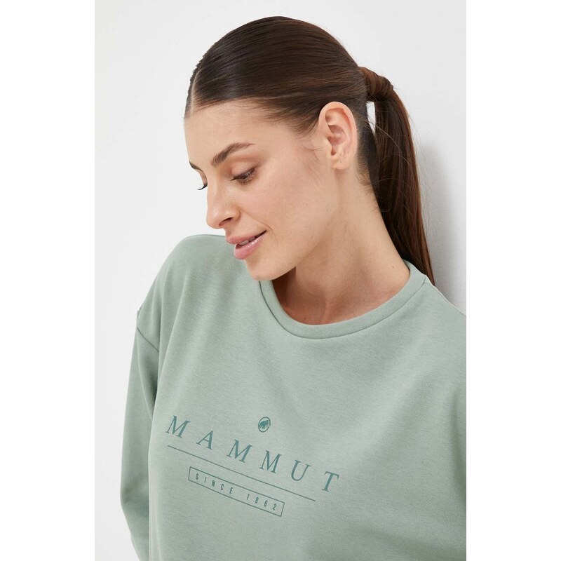 Mammut felső Core ML Logo zöld, női, nyomott mintás