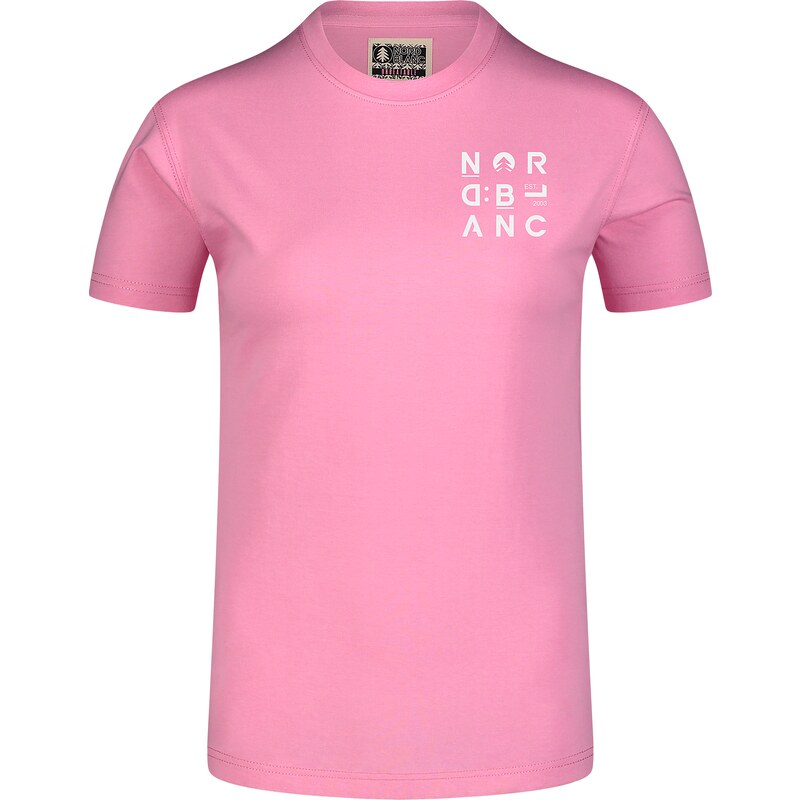 Nordblanc Rózsaszín női bio/organikus pamutpóló LETTERS