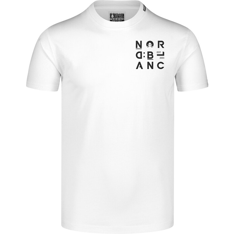Nordblanc Fehér férfi bio/organikus pamutpóló COMPANY