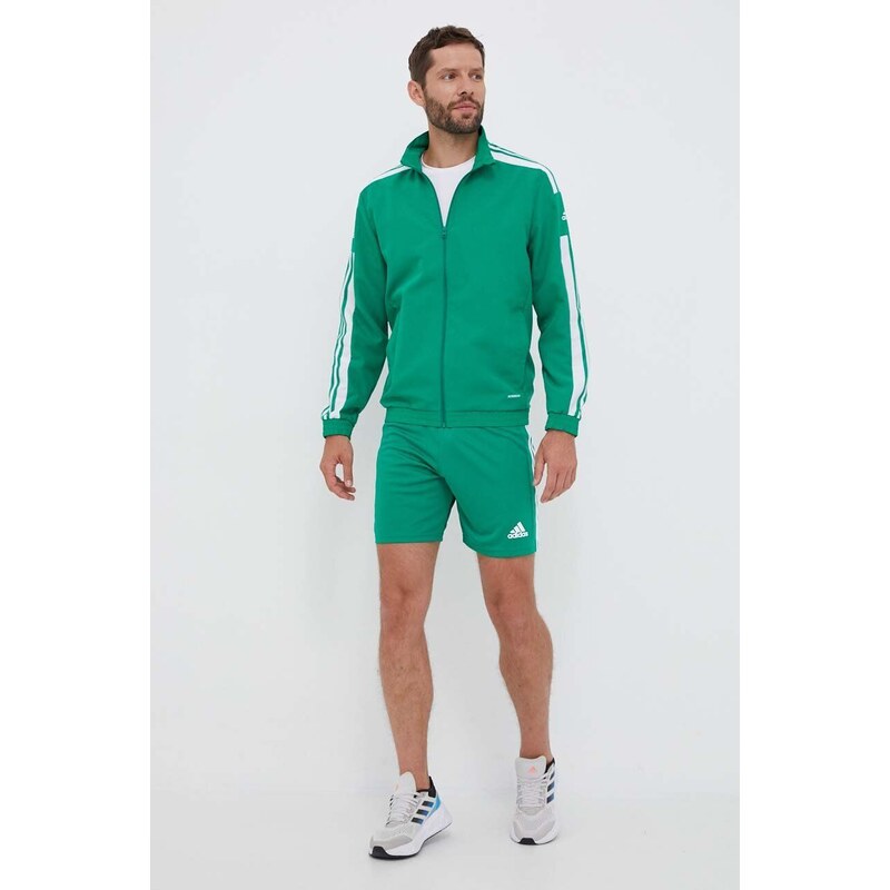 adidas Performance edzős pulóver Squadra 21 zöld, nyomott mintás