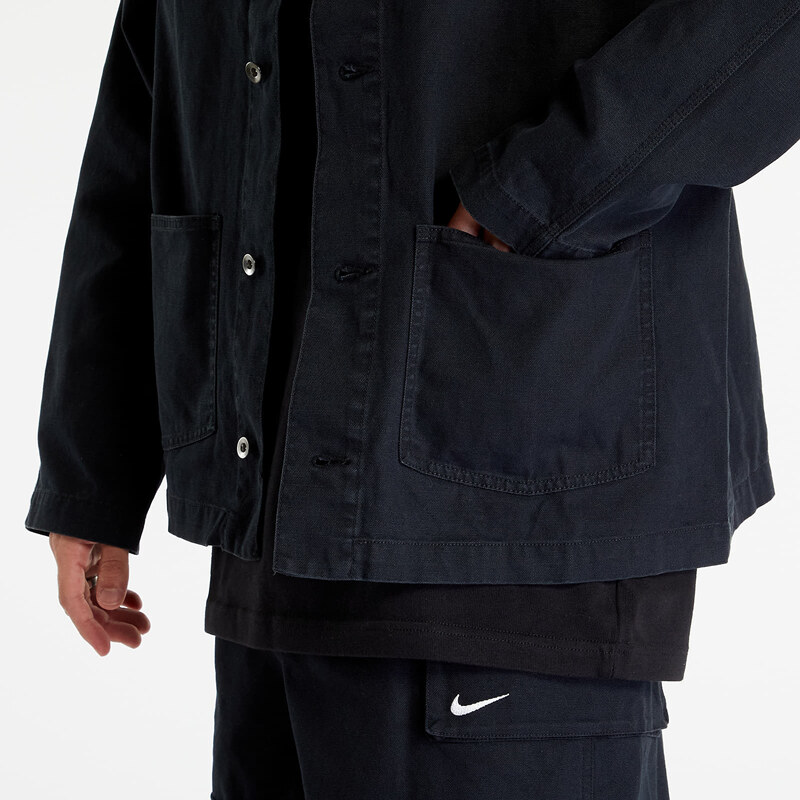 Férfi dzseki Nike Life Men's Unlined Chore Coat Black/ White
