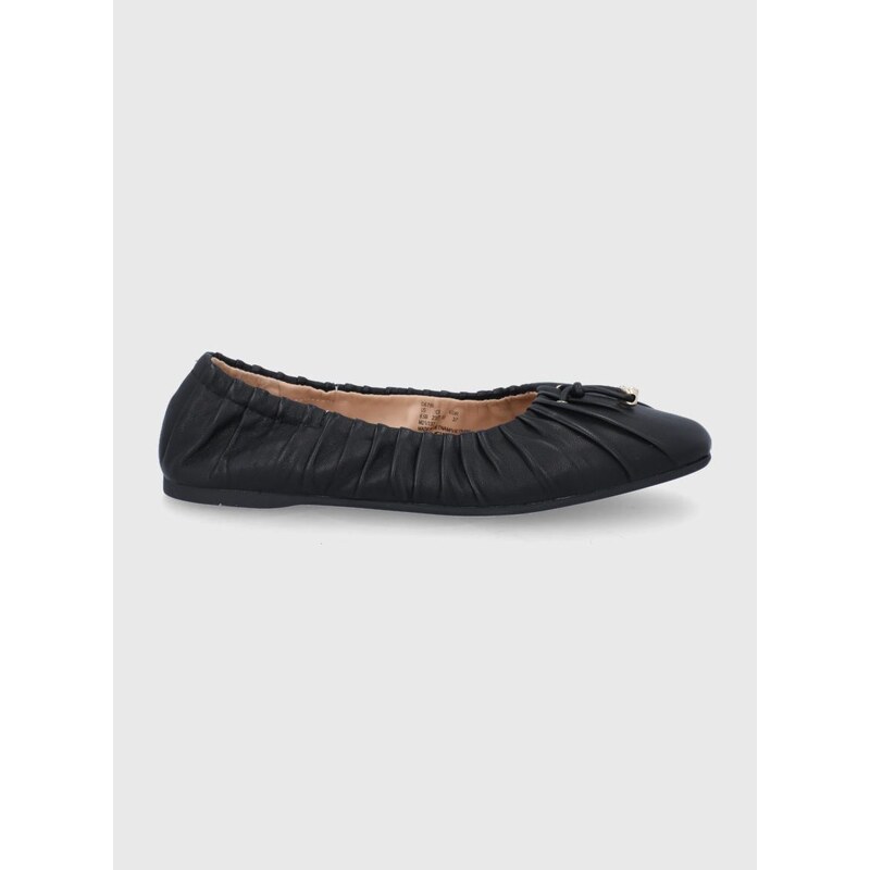 Coach bőr balerina cipő Eleanor fekete, C6755