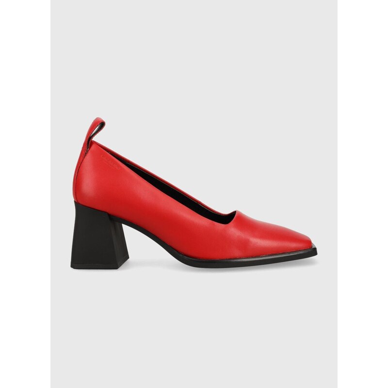Vagabond Shoemakers bőr flip-flop HEDDA piros, magassarkú, 5303.101.47
