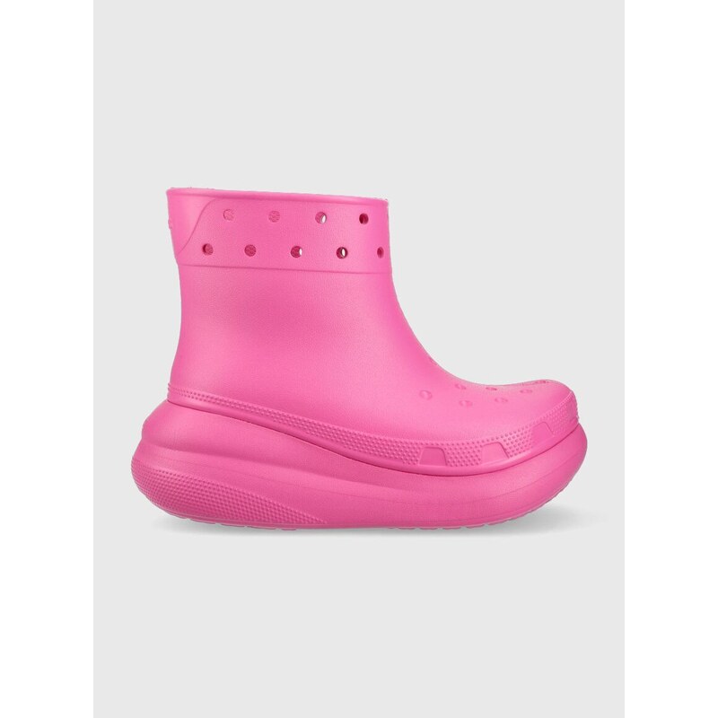 Crocs gumicsizma Classic Crush Rain Boot rózsaszín, női, 207946