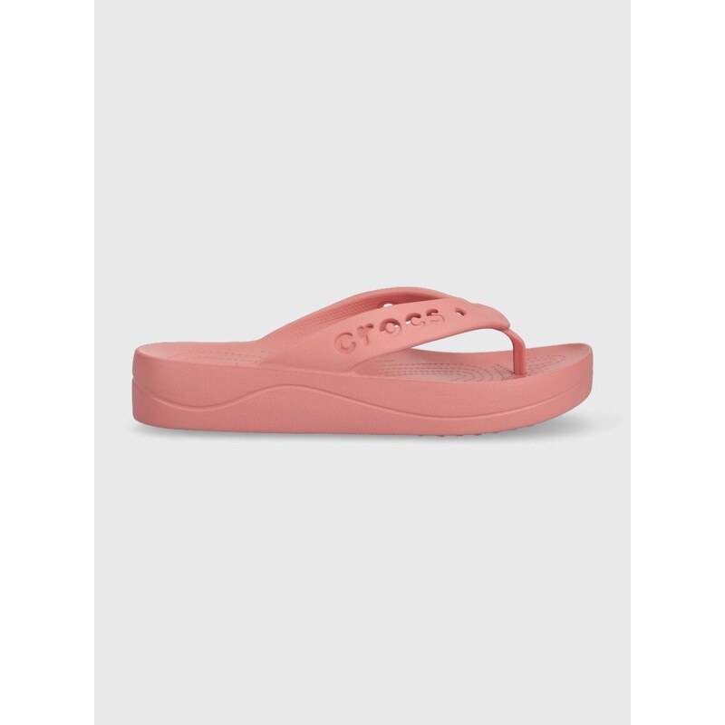 Crocs flip-flop Baya Platform Flip rózsaszín, női, platformos, 208395