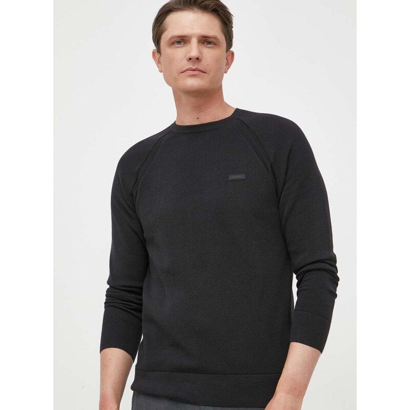 Calvin Klein pulóver könnyű, férfi, fekete
