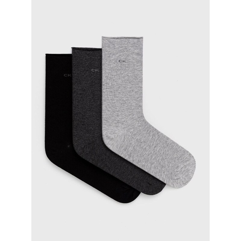 Calvin Klein zokni (3 pár) szürke, női