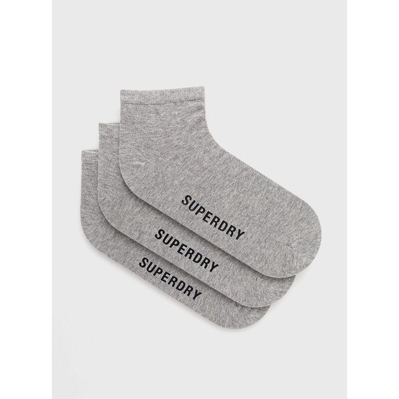 Superdry zokni (3 pár) szürke, férfi