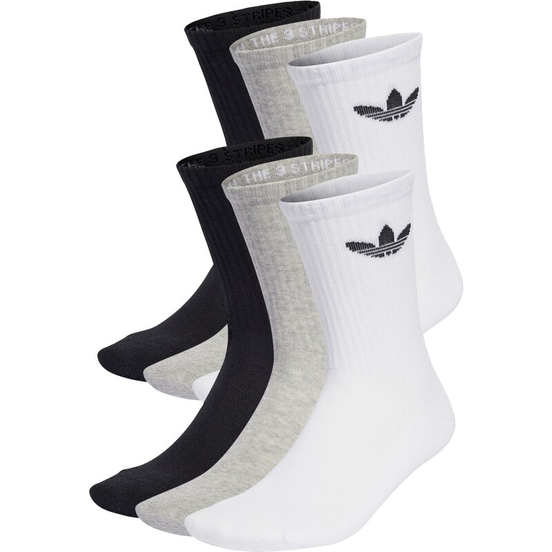 ADIDAS ORIGINALS Zokni 'Trefoil Cushion' szürke / fekete / fehér