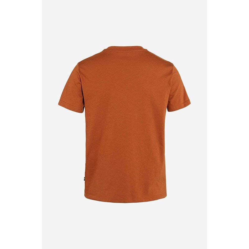 Fjallraven t-shirt narancssárga, nyomott mintás