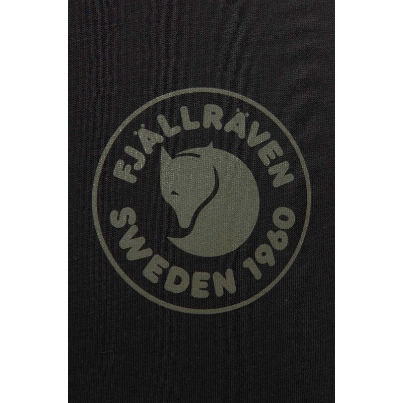 Fjallraven t-shirt 1960 Logo fekete, nyomott mintás, F87146