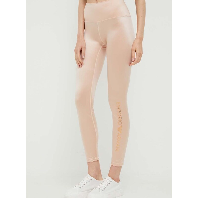 Emporio Armani Underwear legging rózsaszín, női, nyomott mintás