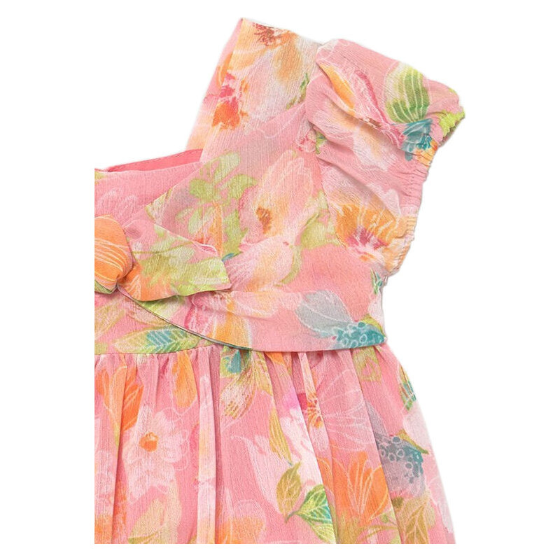 Mayoral rózsaszín, virágmintás bébi lány ruha – 68 cm
