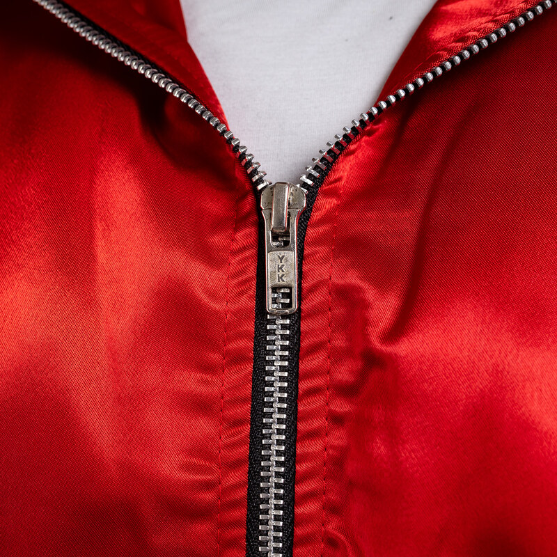Férfi átmeneti dzseki szőrmés kapucnival Iron Aesthetics, piros