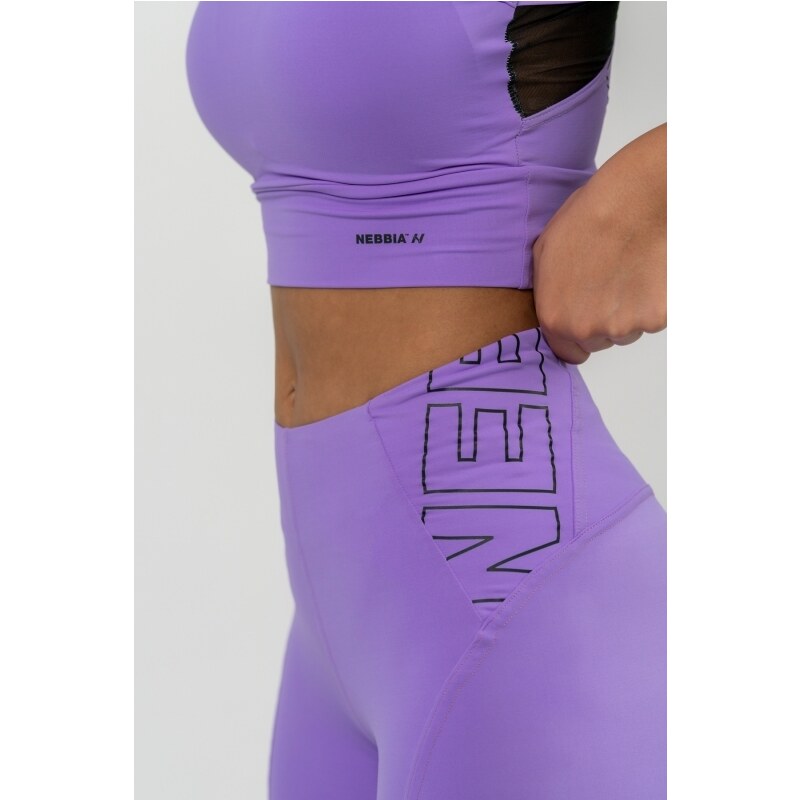 Nebbia FIT Activewear leggings magas derékkal 443 - LILA