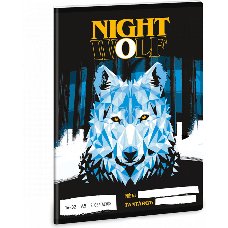 ARS UNA Nightwolf tűzött füzet A/5, 32 lap vonalas 2.osztály (16-32)